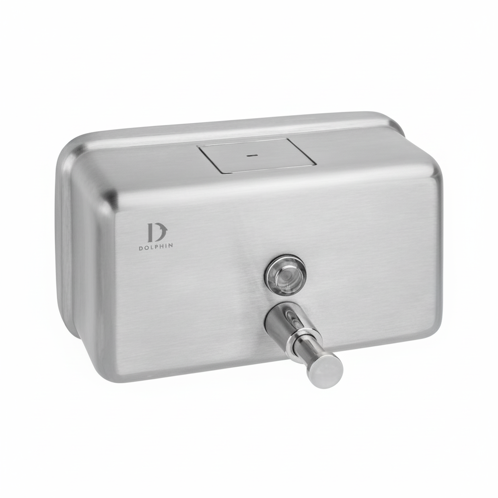 Dolphin Stainless Steel Horizontal Soap Dispenser