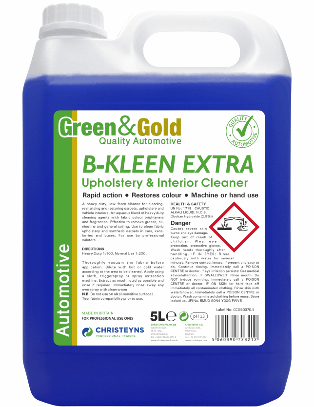 Clover B-Kleen Extra HD Upholstery And Interior Cleaner 5L
