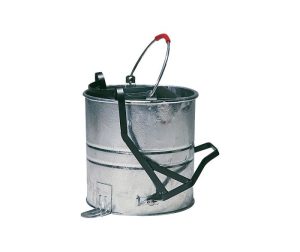 Metal Galvanised Bucket With Roller 10L