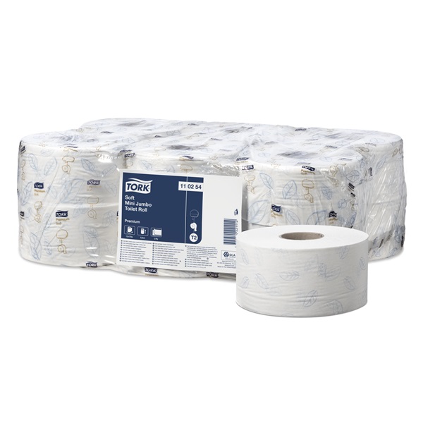Tork 110254 Soft Mini Jumbo Toilet Roll Premium (12 Rolls)