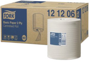 Tork 121206 M2 Basic 2-Ply White Centrefeed (6 Rolls)