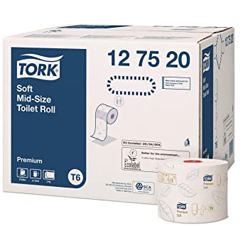 Tork 127520 Soft Mid-Size Premium Toilet Roll 2ply (27 Rolls)