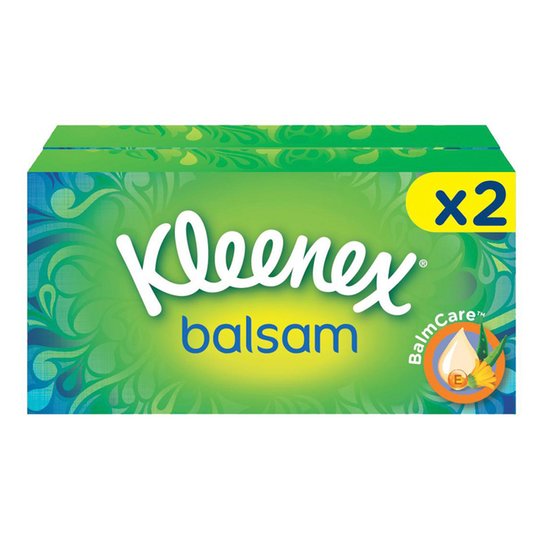Kimberly Clark KC8825 Kleenex Balsam Cubed Facial Tissue White (12 Boxes)