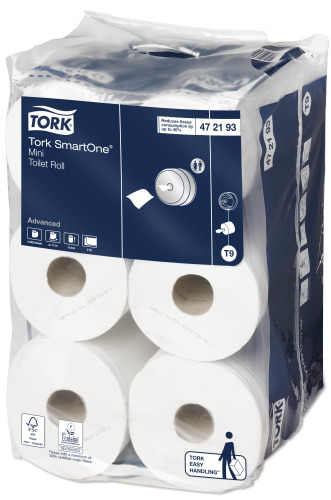 Tork 472193 Smart One Mini Toilet Rolls (12 Rolls)