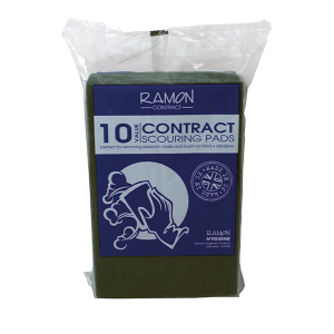 Green Contract Scouring Pads (10 Sponges)