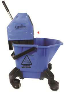 Quattro Bucket With Heavy Duty Castor 23L