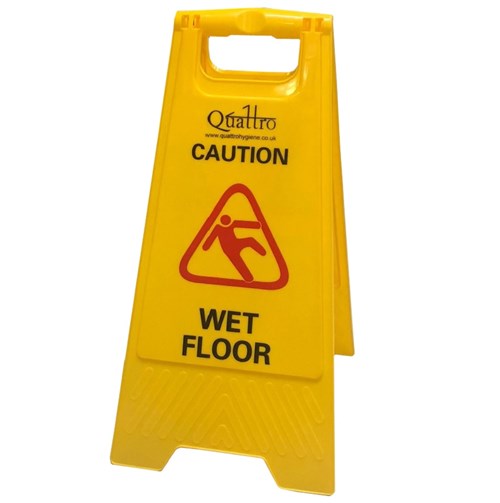 Quattro Premium Yellow Safety Floor Sign