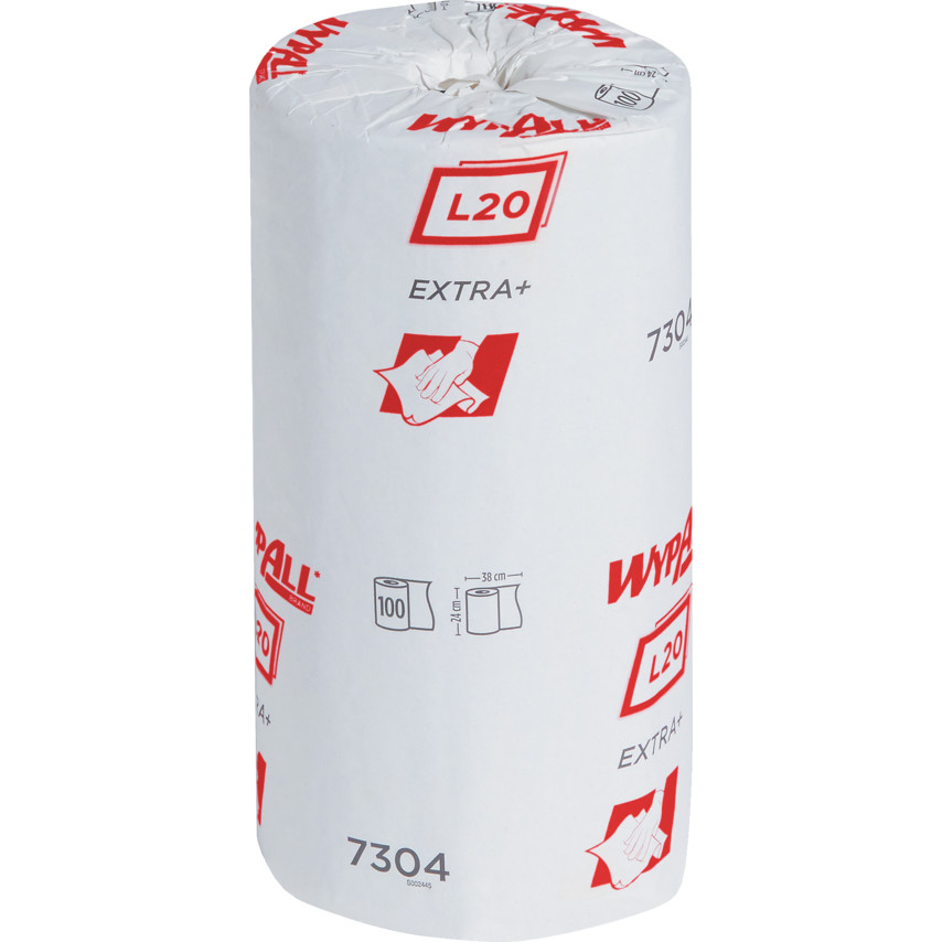 Kimberly Clark 7334 Wypall L20 Small Wiper Roll Blue 2ply (24 Rolls)