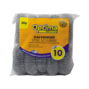 Optima Proclean Galvanised Steel Scourers 38gm (10 Scourers)