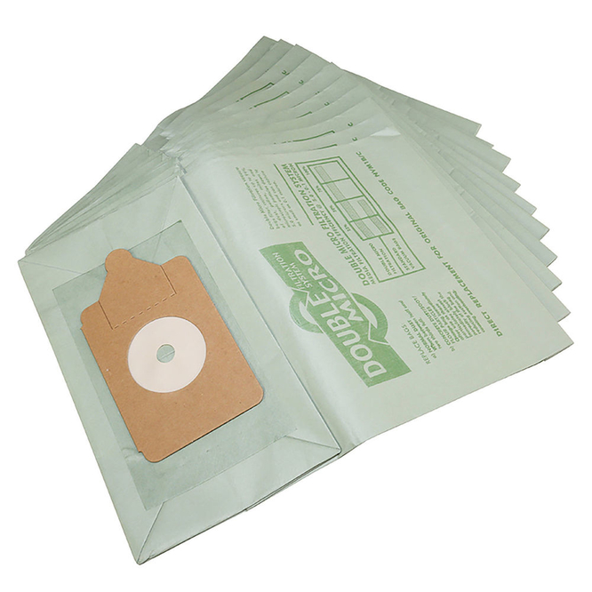 Green Replacement Vacuum Bags (10 Bags)