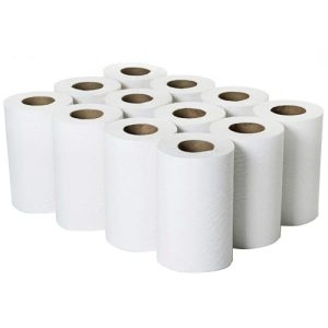 Quattro White Mini Centrefeed Rolls 126m 1ply (12 Rolls)