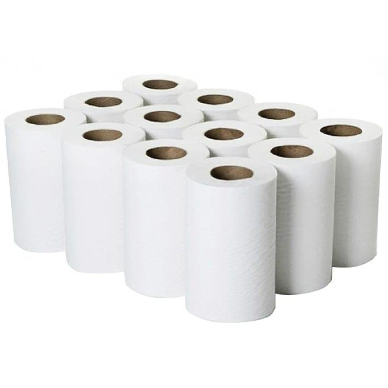 Quattro White Mini Centrefeed Rolls 126m 1ply (12 Rolls)