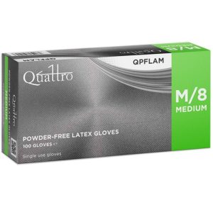 Quattro Latex Powder Free Gloves Medium
