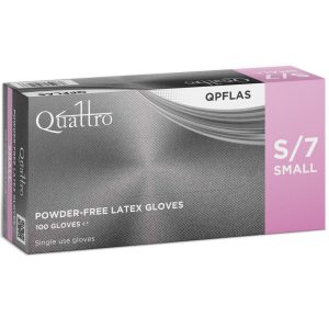 Quattro Latex Powder Free Gloves Small
