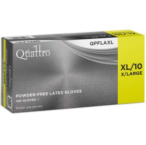 Quattro Latex Powder Free Gloves Extra Large