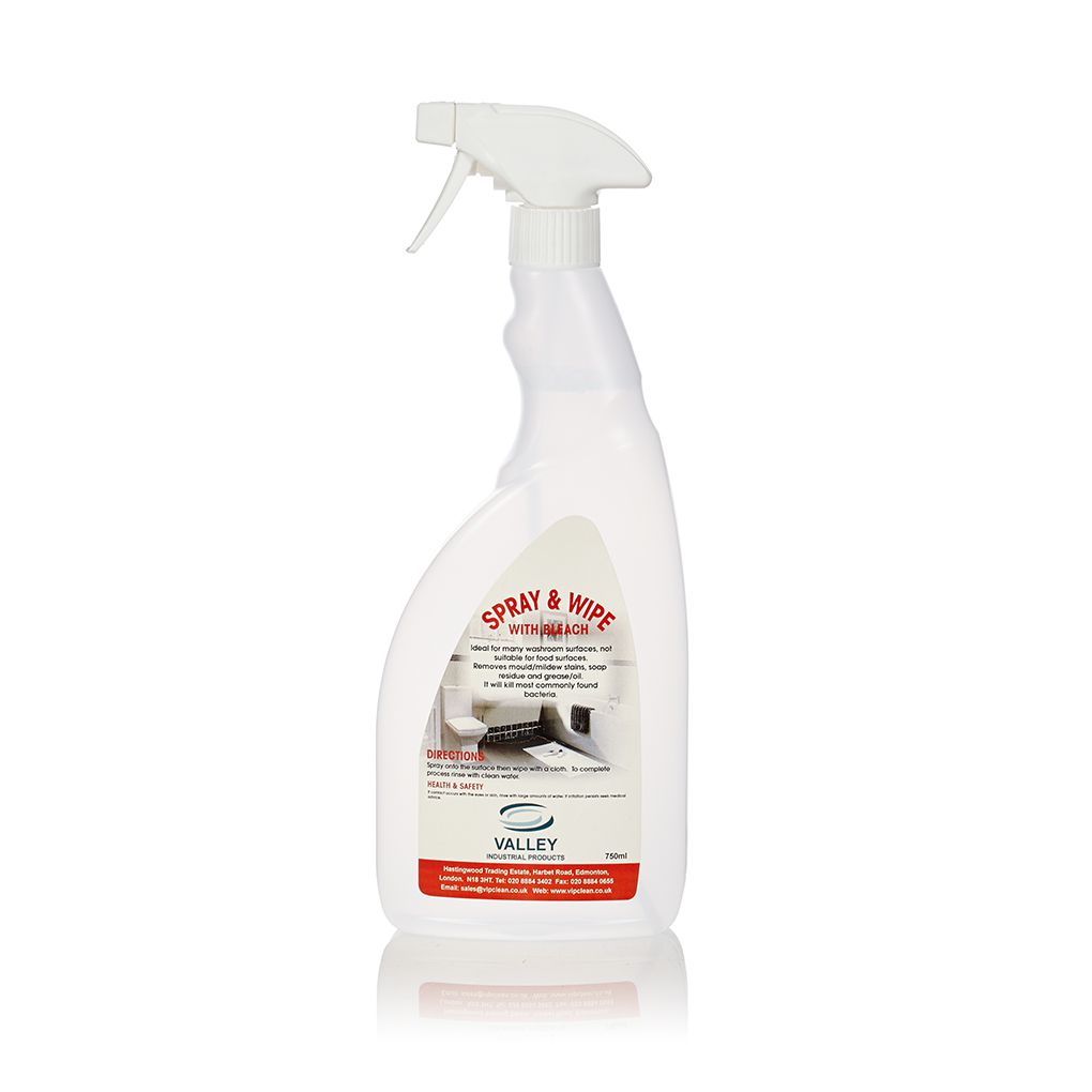 Valley Spray & Wipe With Bleach 6x750ml