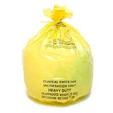 Yellow Clinical Waste Sacks 8kg (200 box)