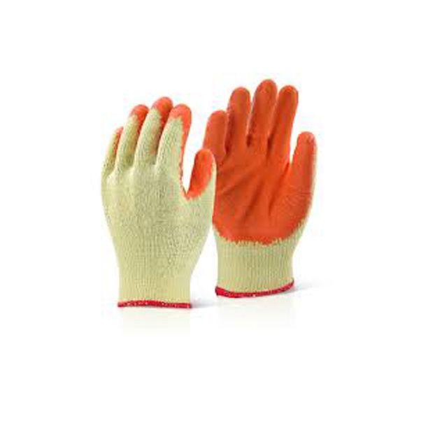 Large Orange Economy Grip Nitrile Rigger Gloves (Pair)