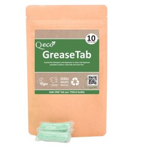 Q EcoTabs - GreaseTab - Pack of 10 - 1 Tab per 750ml bottle