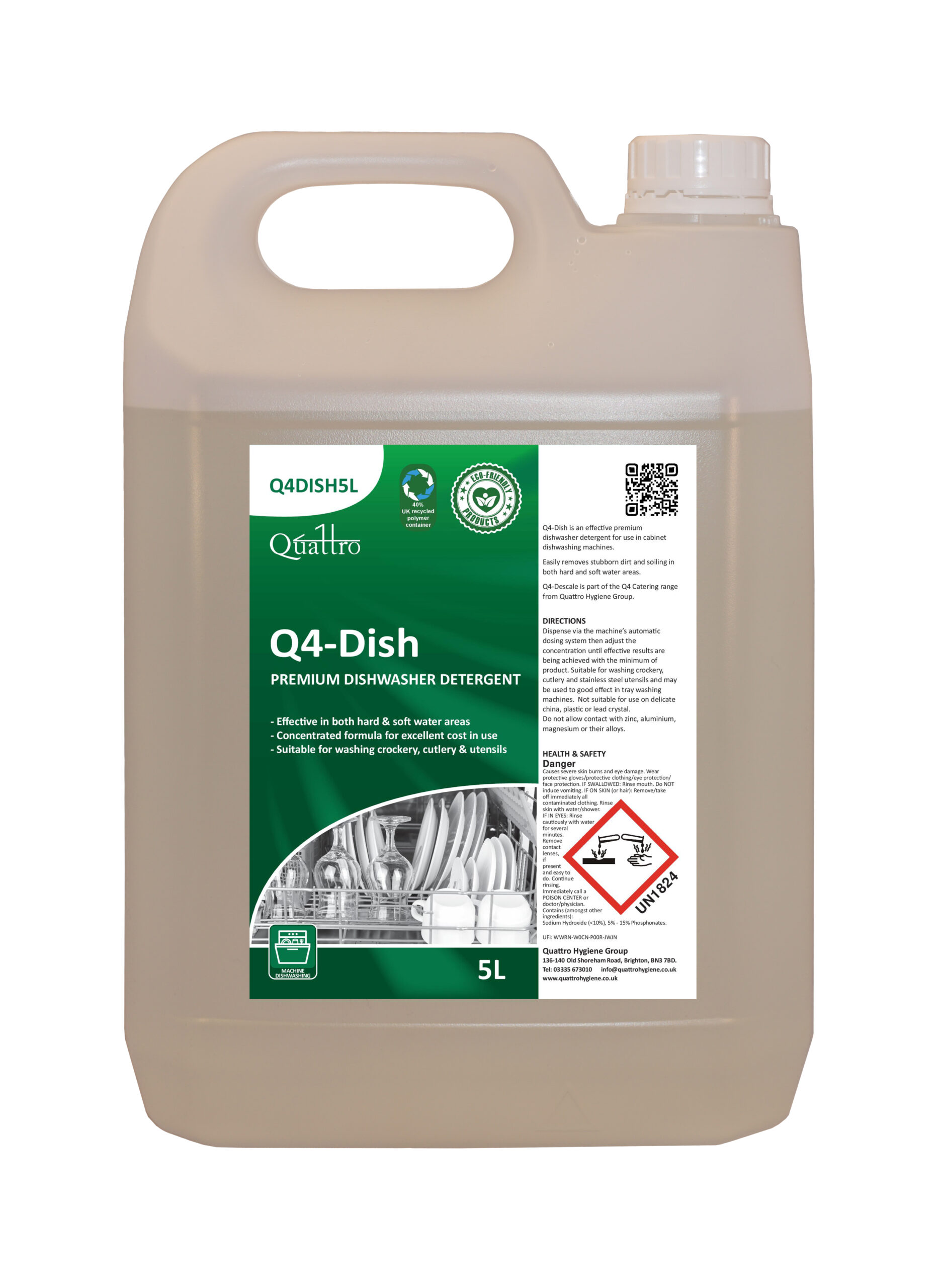 Q-Eco 5L Quattro Q4 Dishwash Detergent 5L