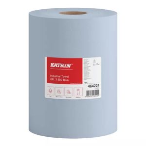 Katrin Laminated Industrial Wipes Roll XXL 2x500 Sheets 3-Ply, Blue 464224