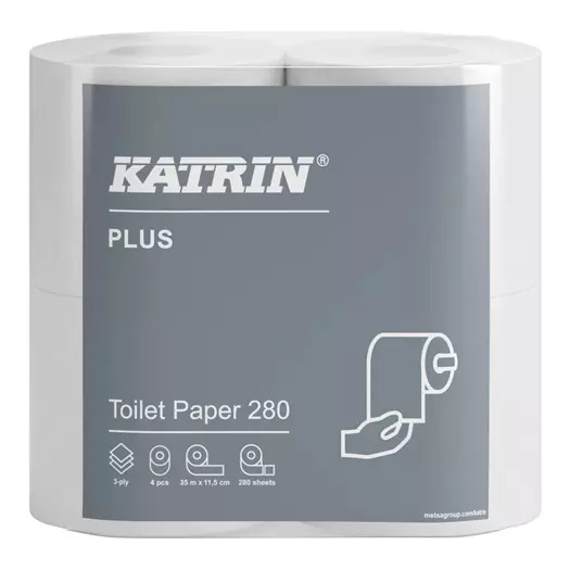 Katrin Plus Toilet Paper Roll 280 Sheets x40 3-Ply 73580