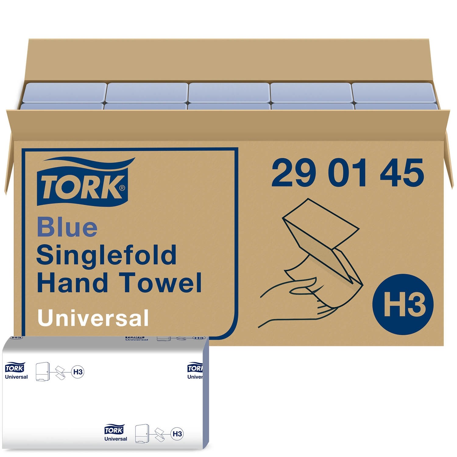 Tork Universal Hand Towels 290145 Blue 1ply x4000