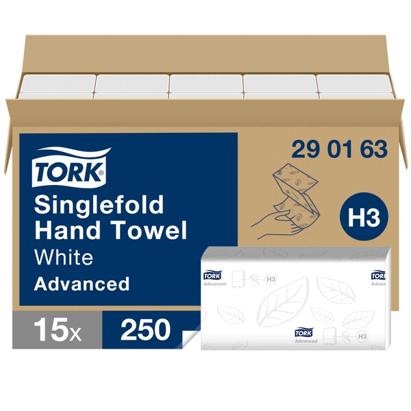 Tork White Z-Fold 290163 Hand Towels 2ply x3750