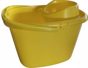 Yellow 15L Mop Bucket with Wringer