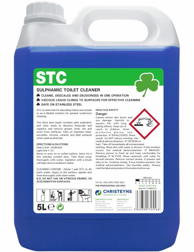 Clover STC Acidic Toilet & Washroom Cleaner - Image 2