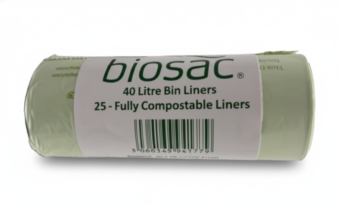 x500 Biosac Compostable Bin Liners Medium Duty 24.4x30.7" 20 Micron