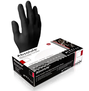 x100 Absolute 100 Black Nitrile Gloves