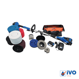 iVO PowerBrush XL 2.0 – Vortex Cleaning Battery Powered Brush (Standard Kit) 5 Accessories, 5 Pad, Battery