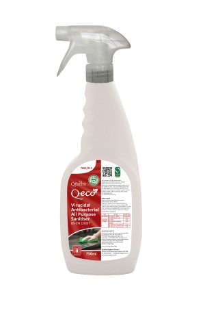 x6x750ml Q-Eco Virucidal Antibacterial All Purpose Sanitiser BS-EN 13697