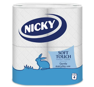 x40 Nicky Soft Touch 2ply Toilet Rolls