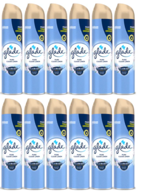12x300ml Glade Air Pure Clean Linen