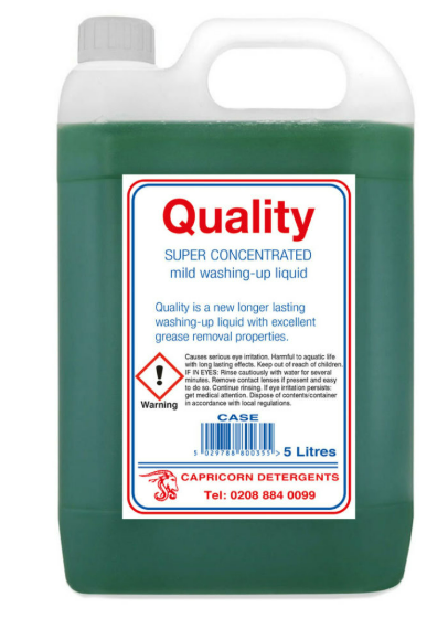 x5L Capricorn Quality Washing Up Liquid